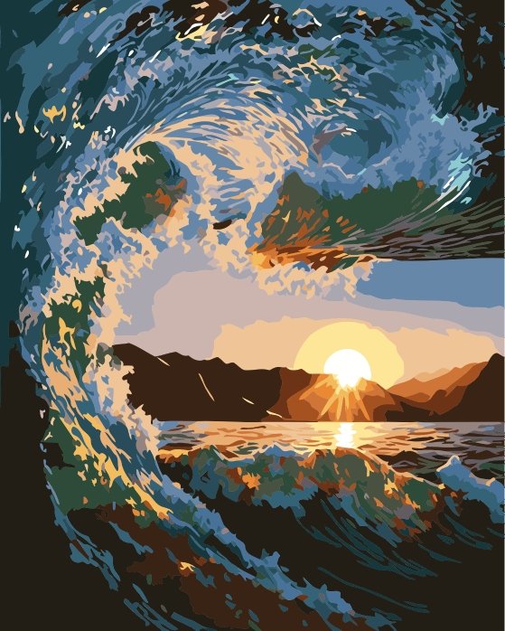 Escape to Majestic Ocean w/ VIVA™ Painting By Numbers - Ocean Wave
